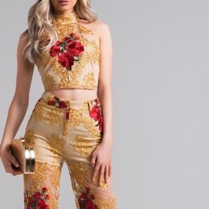 Angelica Embroidered Crop Top